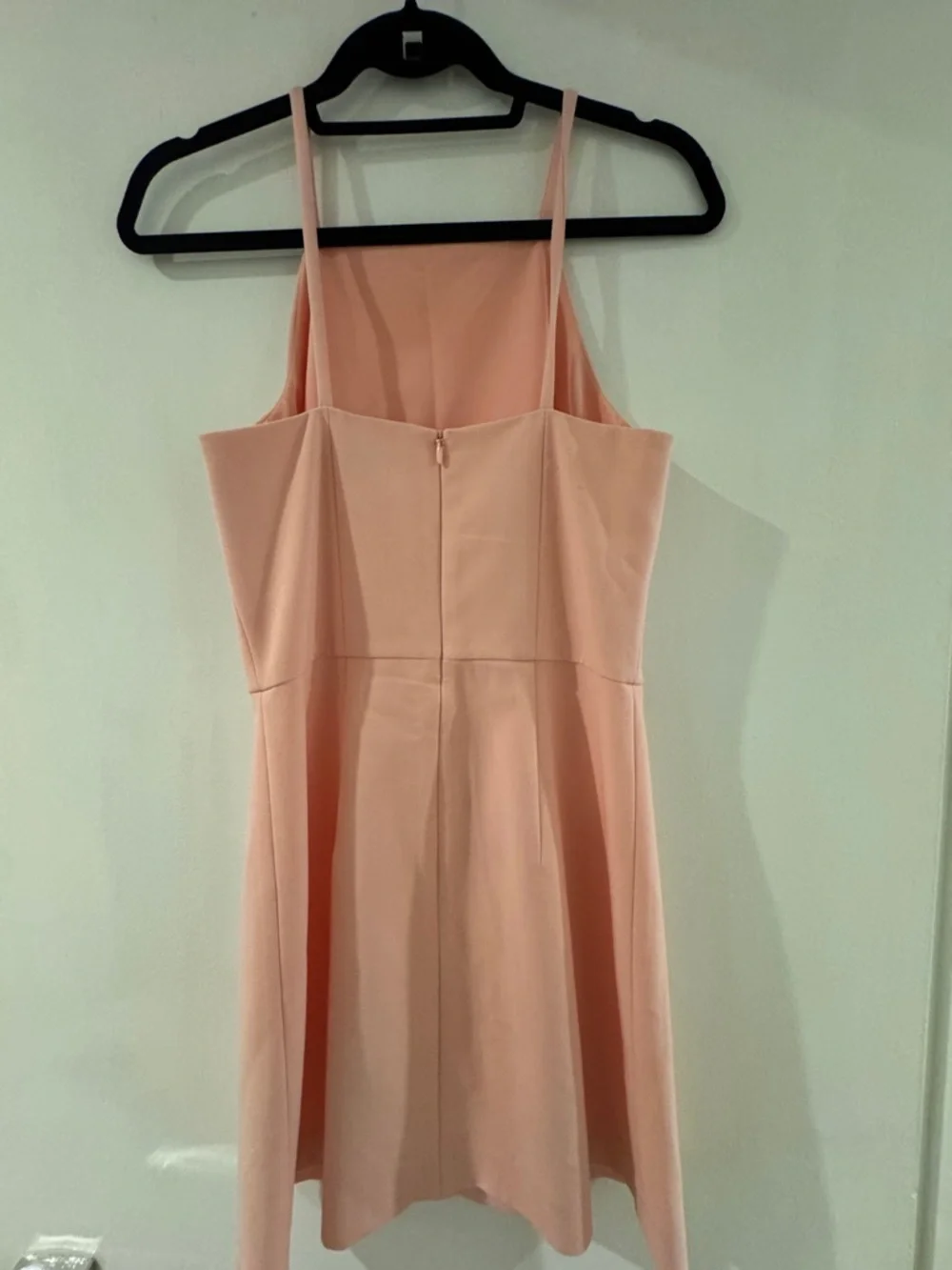 French Connection Whisper Square Neck Mini Dress Pink 4 - Picture 5 of 6